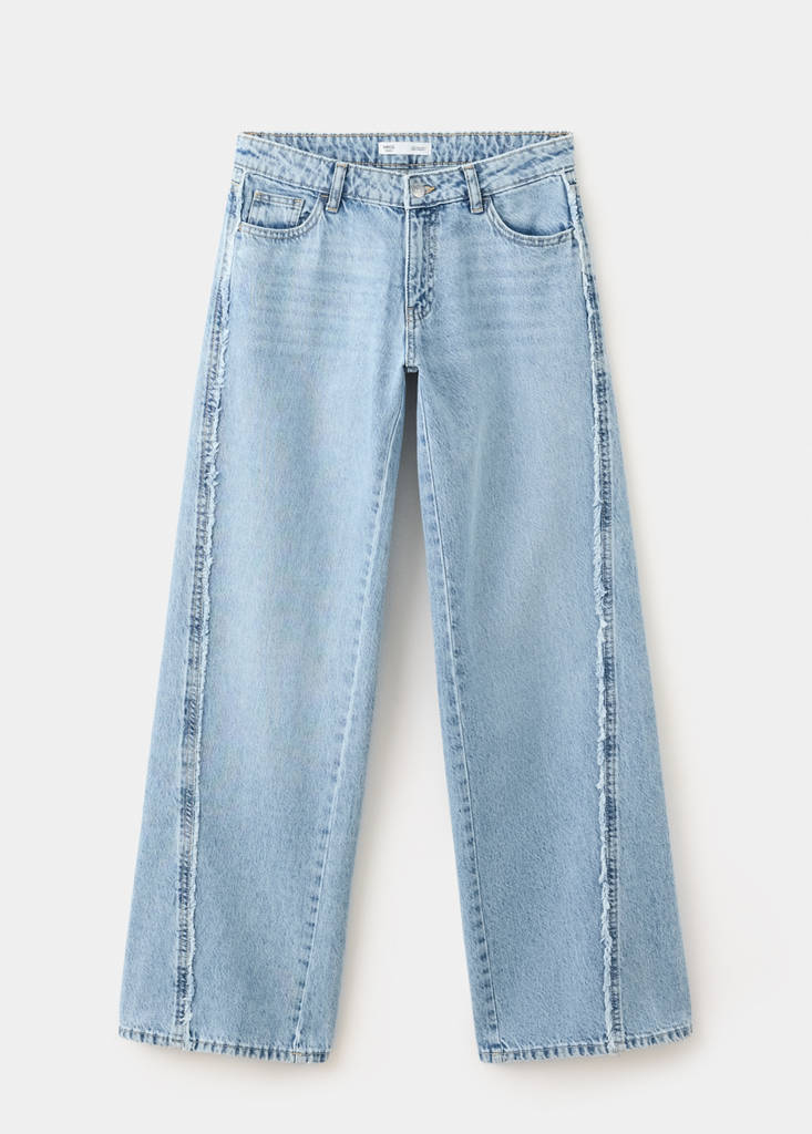 Low-waist wide-leg jeans — Medium Blue