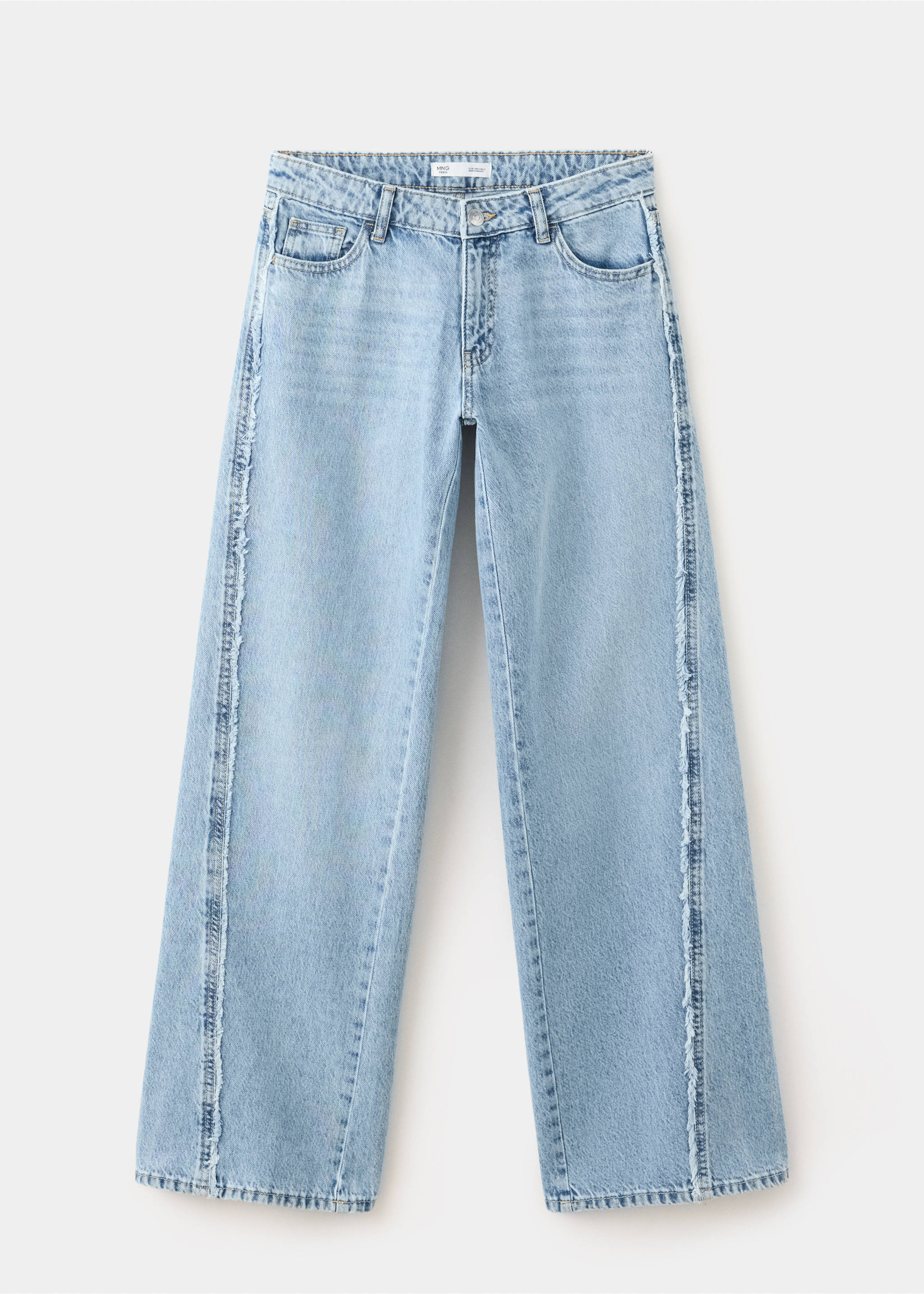 Low-waist wide-leg jeans - Article without model, Medium Blue. Ref: 37052535-00.