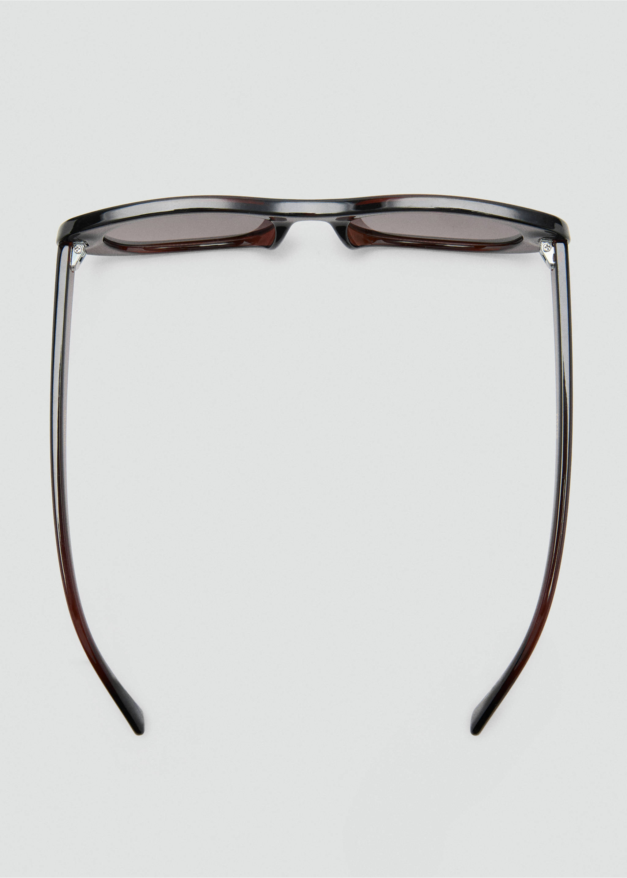 Oval acetate sunglasses - Details of the article 1, Brown. Ref: 37052536-00.