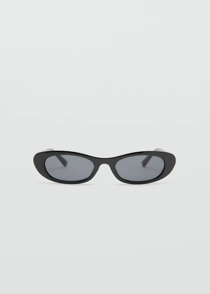 Oval acetate sunglasses — Black