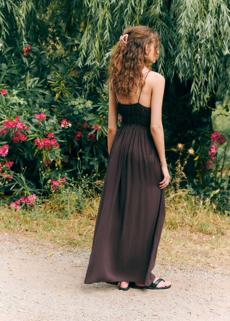 Crinkle dress with side ties - thumbnail 3