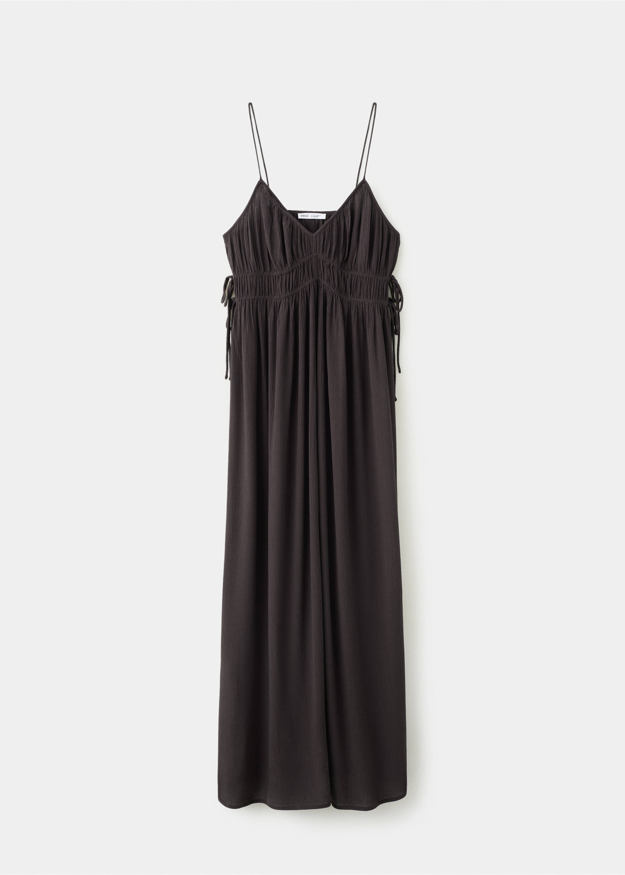Crinkle dress with side ties - Article without model, Purple. Ref: 37052537-00.