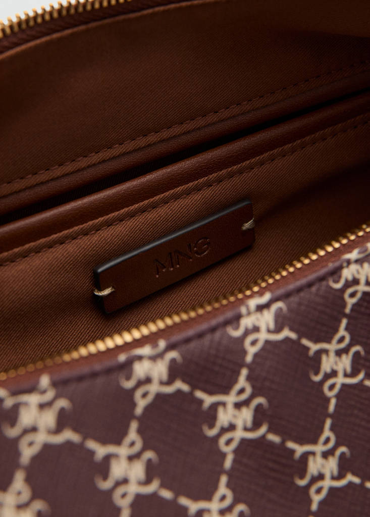 Medium shoulder bag logo — Burgundy
