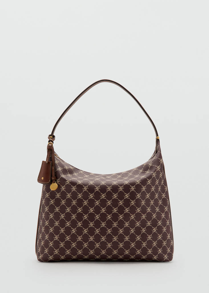 Medium shoulder bag logo — Burgundy