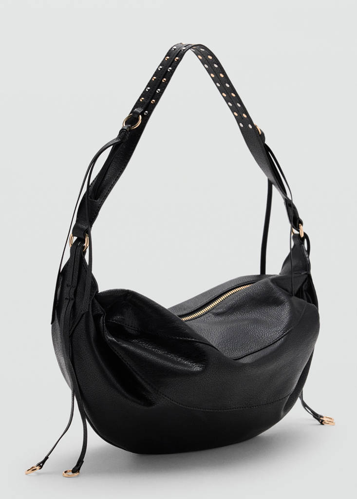 Oval shoulder bag — Black