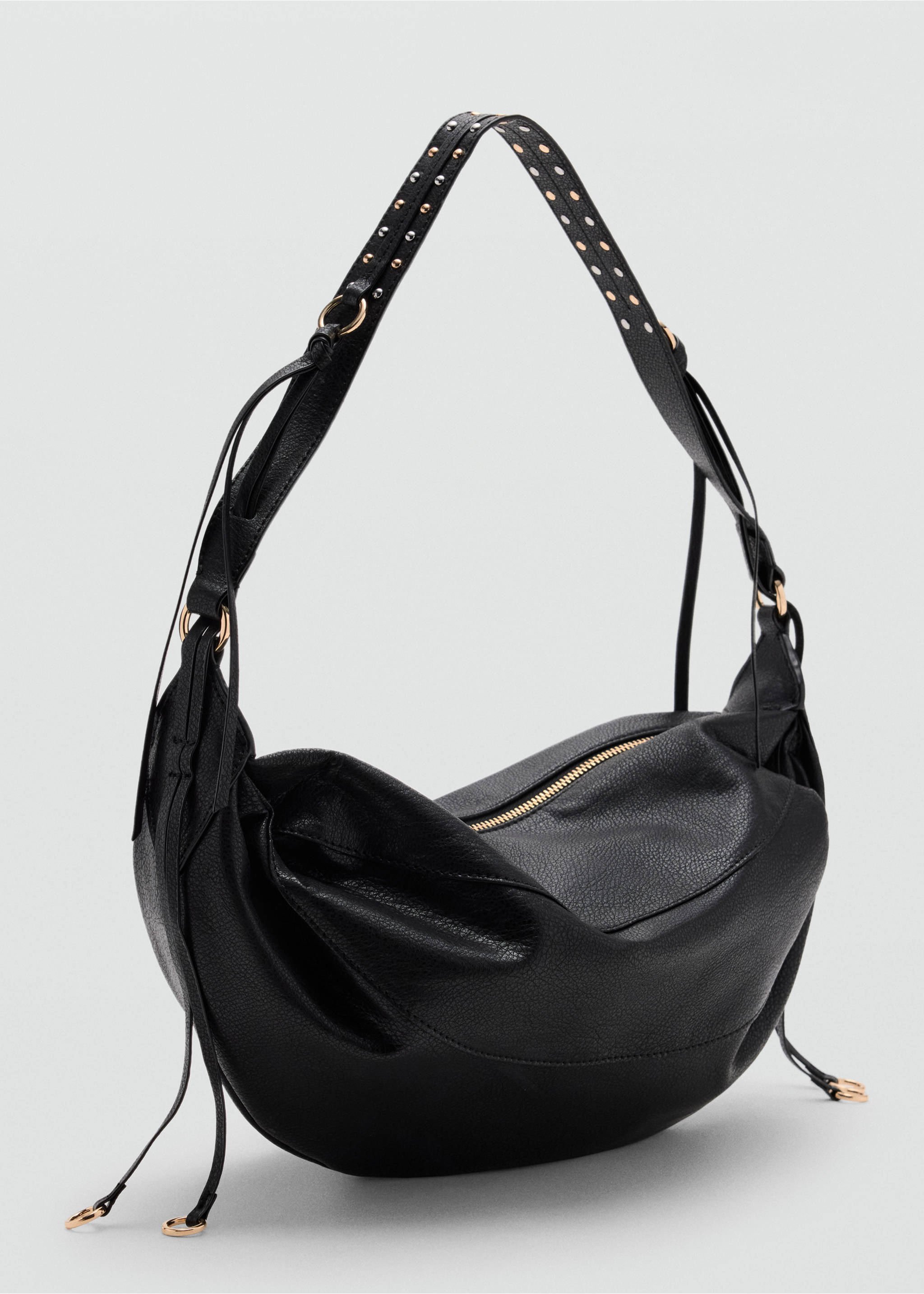 Oval shoulder bag - Medium plane, Black. Ref: 37052541-00.