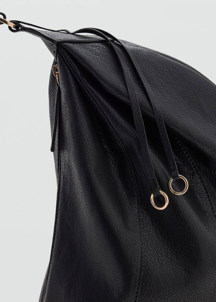 Oval shoulder bag — Black