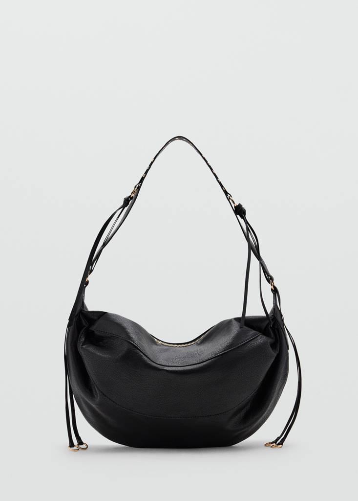 Oval shoulder bag — Black