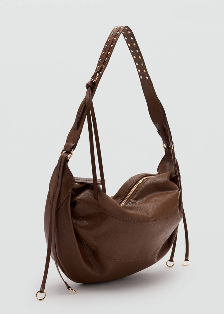 Oval shoulder bag — Leather