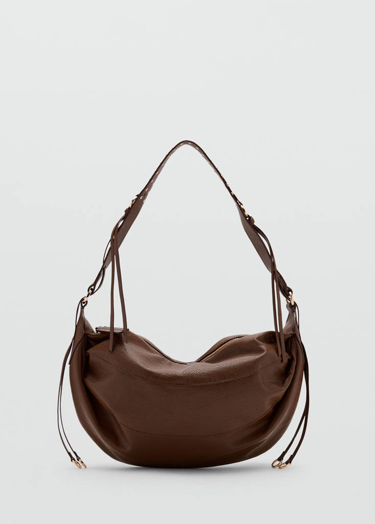Oval shoulder bag — Leather