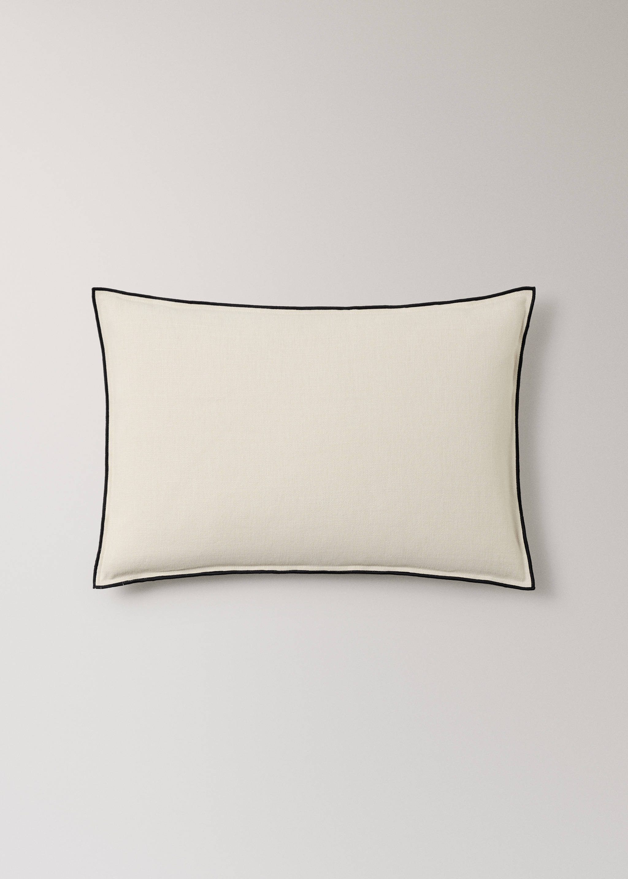 Funda cojín algodón lino overlock pestaña 40x60 cm - Artículo sin modelo