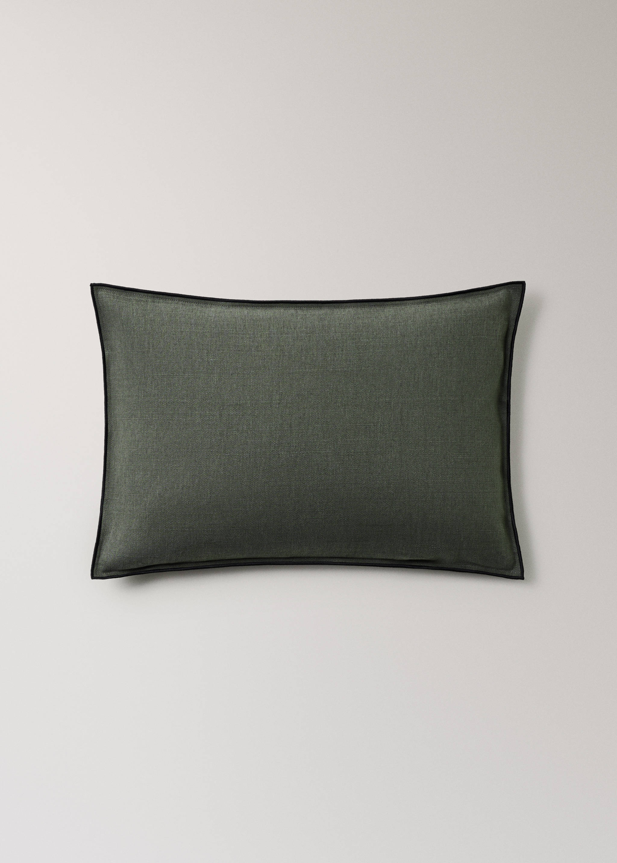 Funda cojín algodón lino overlock pestaña 40x60 cm - Artículo sin modelo