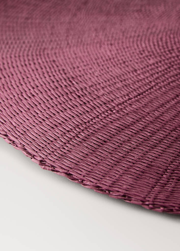 Round paper placemat — Wine