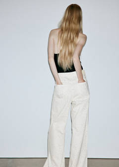 Wide leg jeans with rhinestones — Off White 3