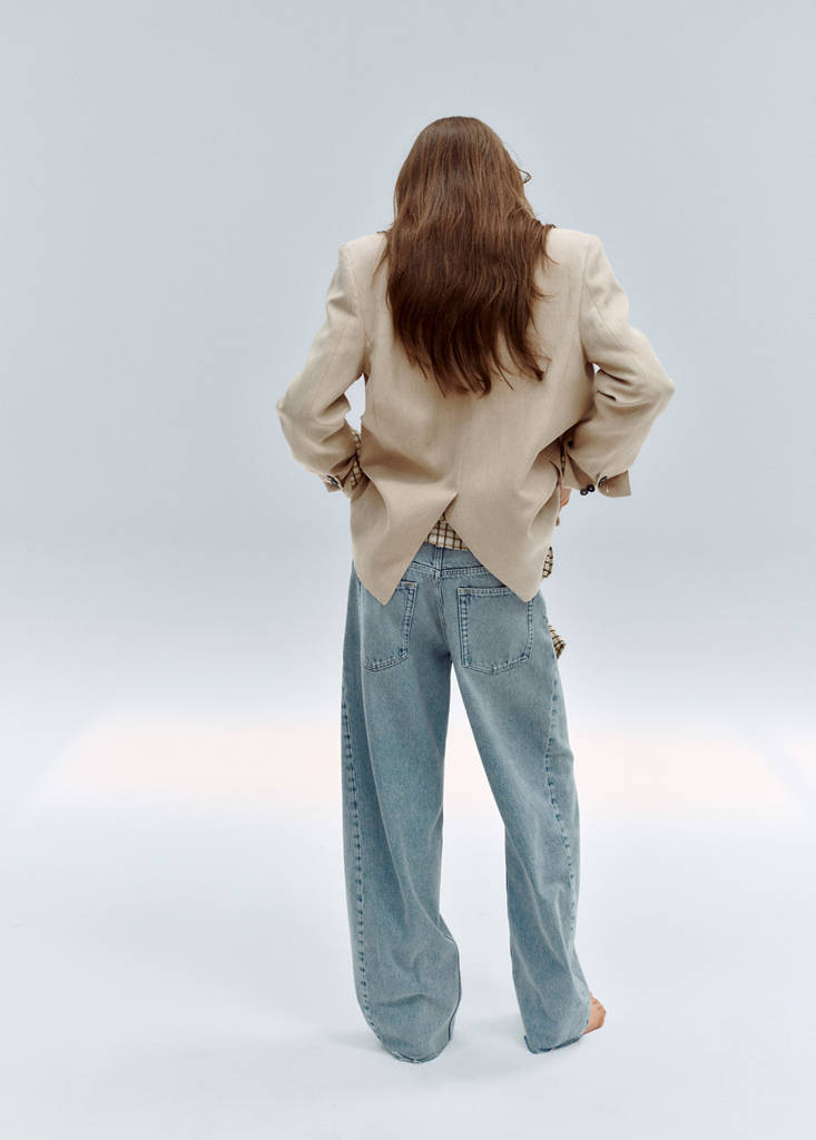 Mid-rise balloon jeans — Light Blue