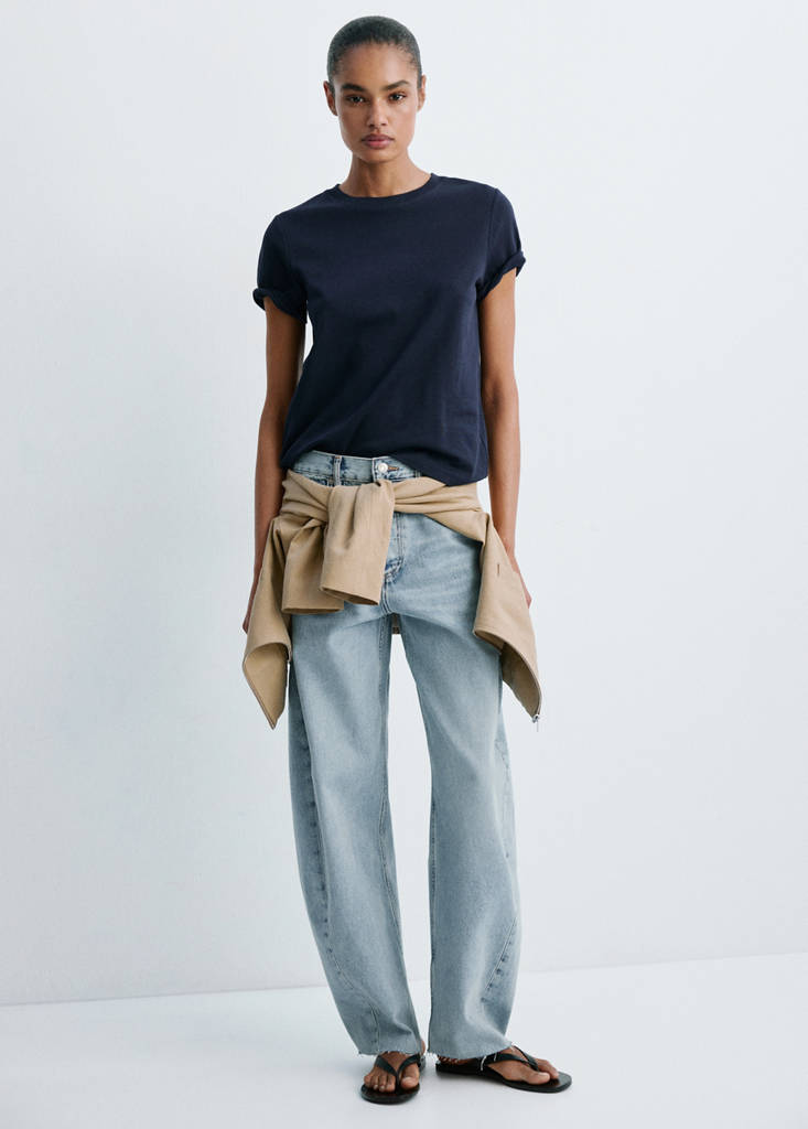 Mid-rise balloon jeans — Light Blue