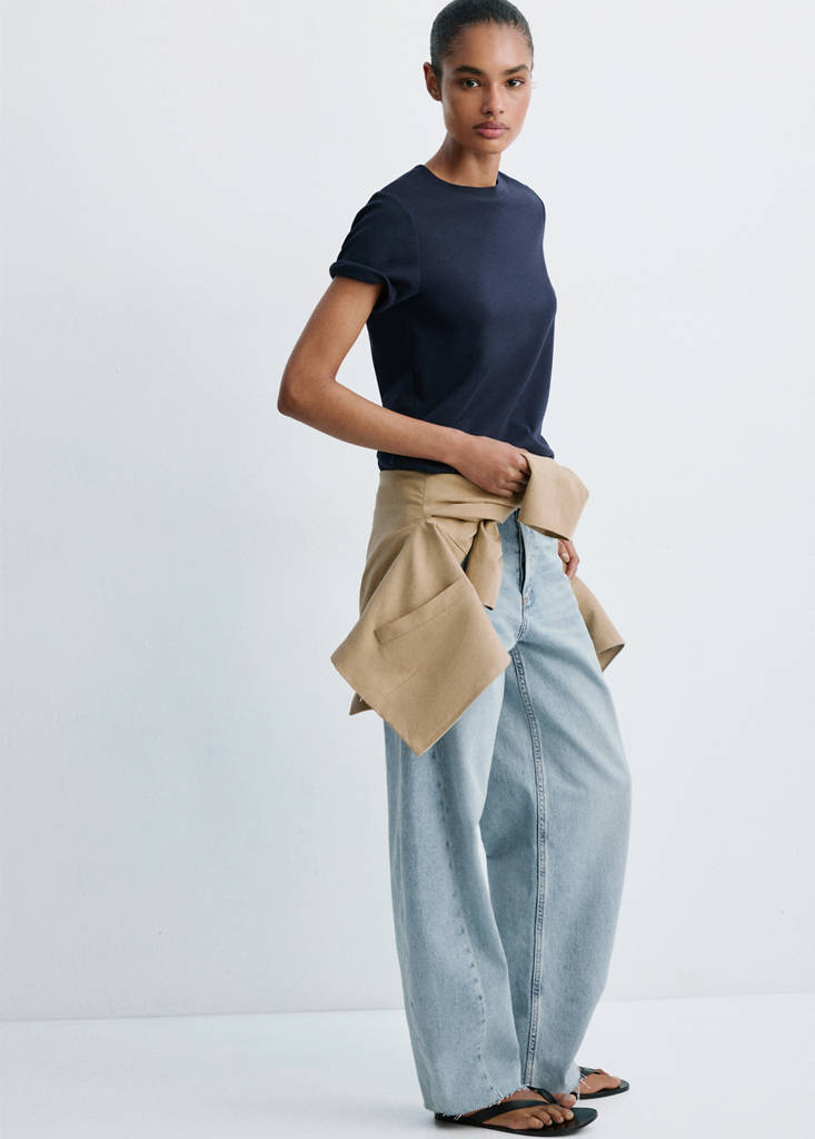 Mid-rise balloon jeans — Light Blue