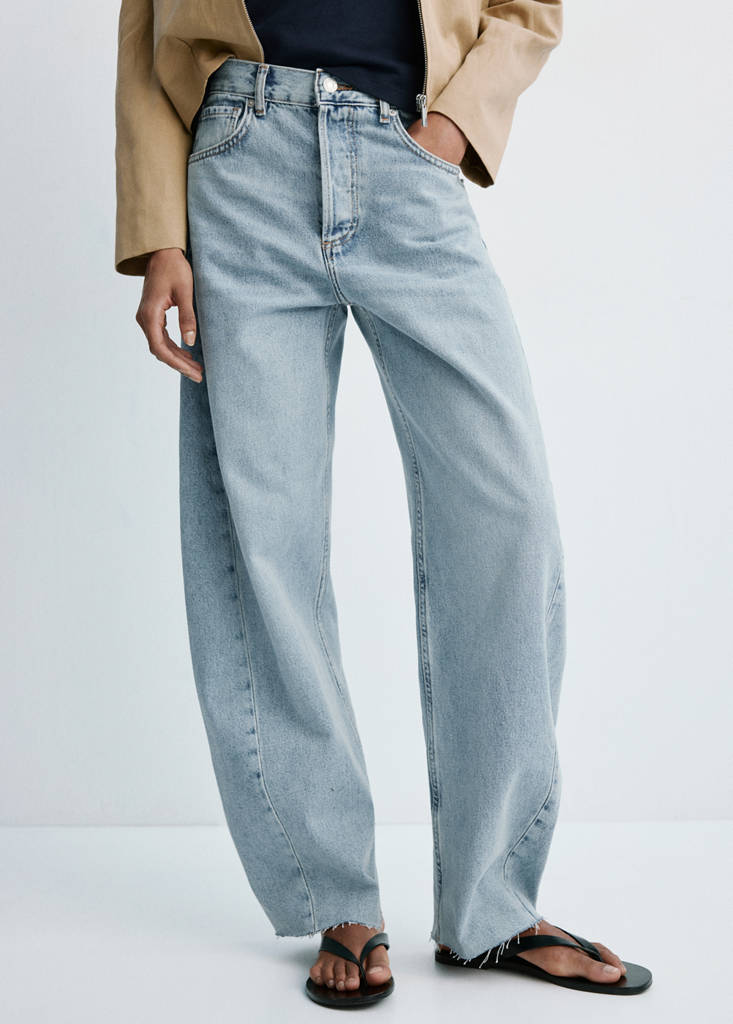 Mid-rise balloon jeans — Light Blue