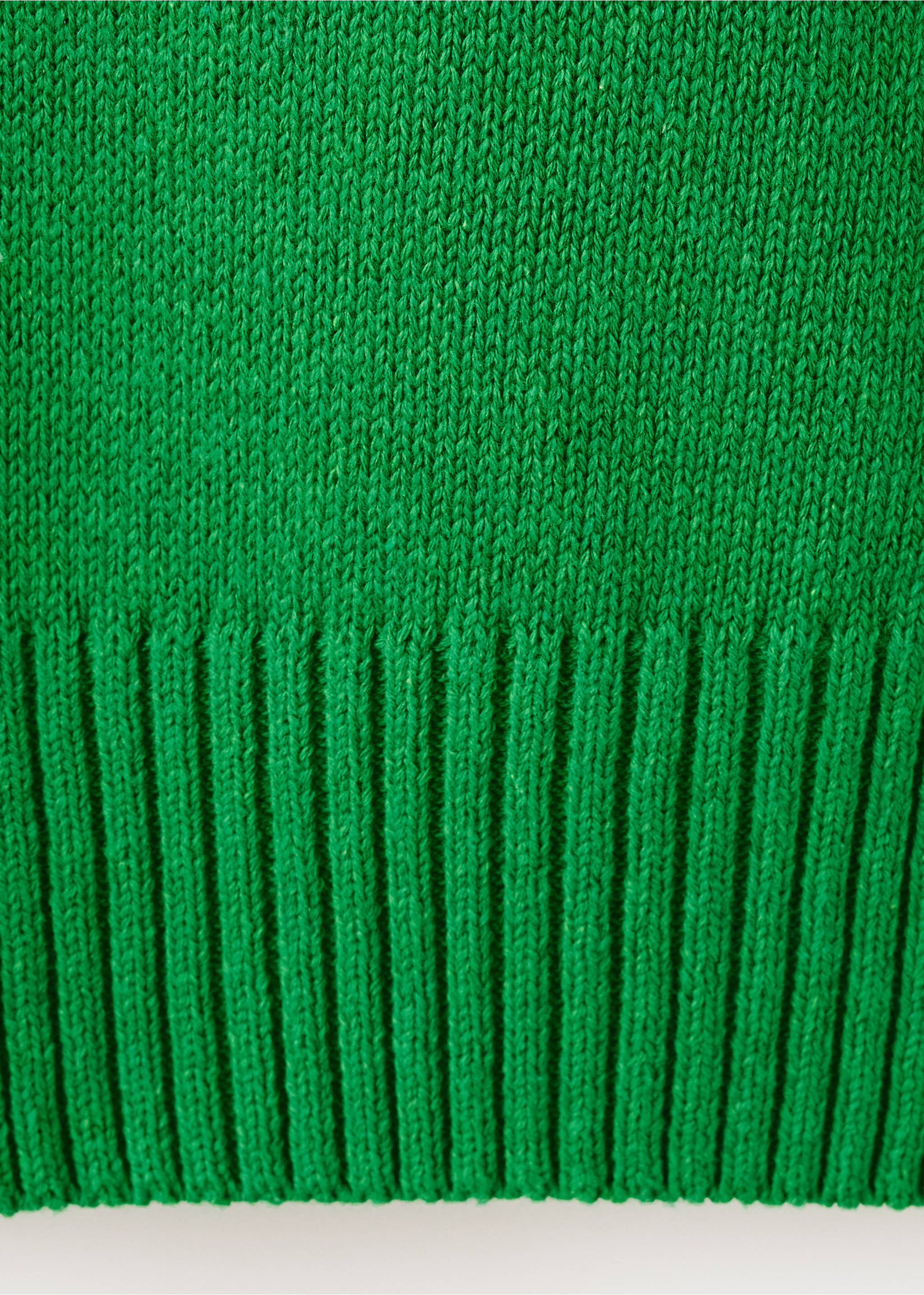 Knitted polo-neck sweater - Details of the article 0, Green. Ref: 37052555-00.