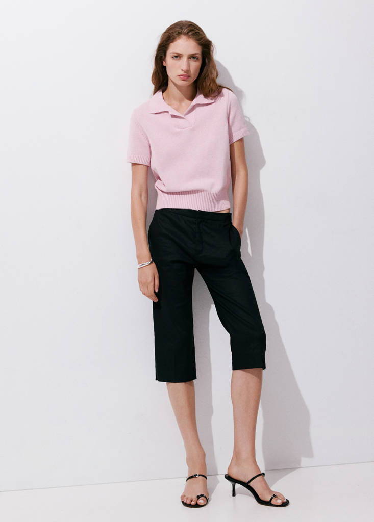 Pullover Maglia Collo Polo
