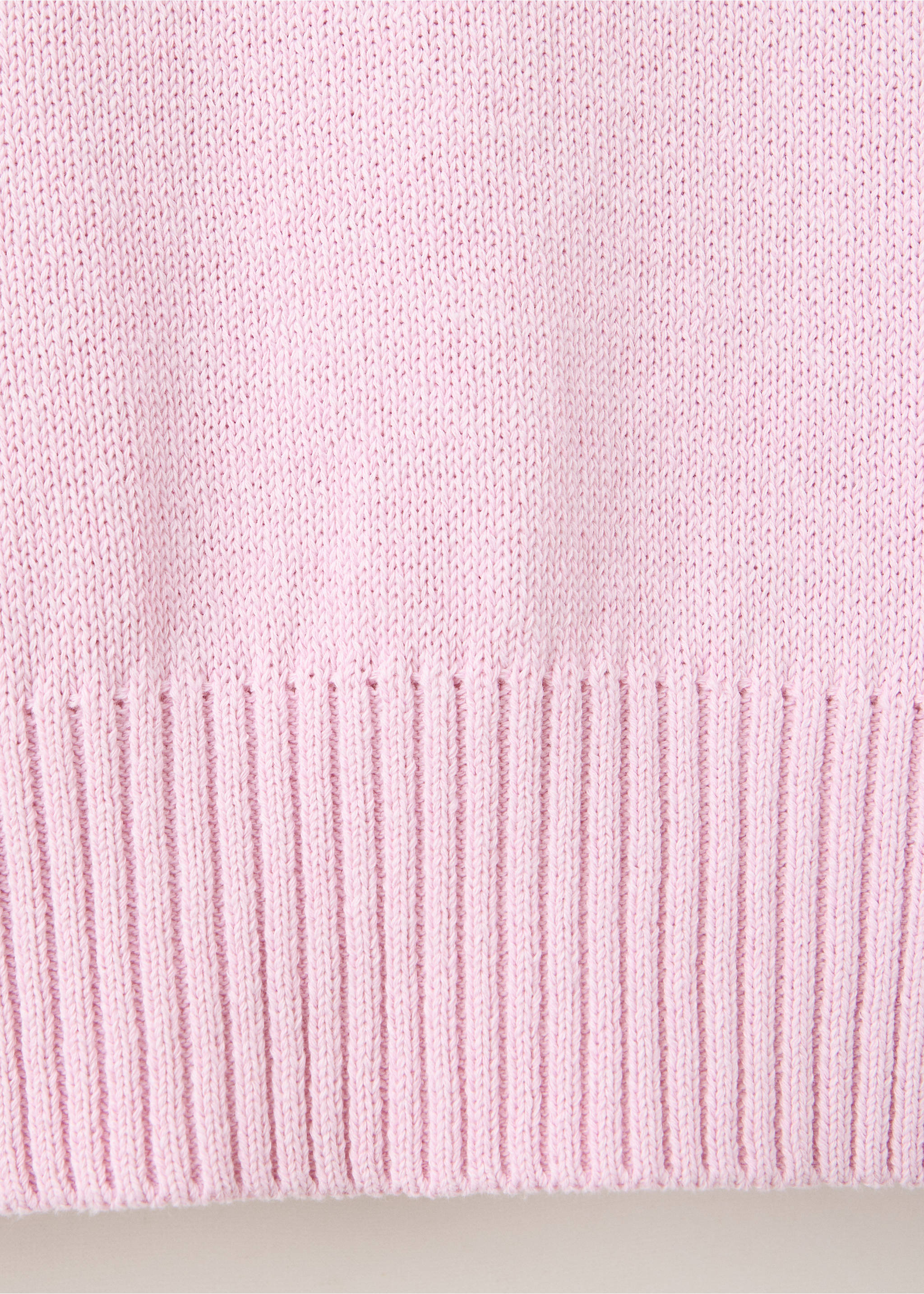 Knitted polo-neck sweater - Details of the article 0, Pink. Ref: 37052555-00.