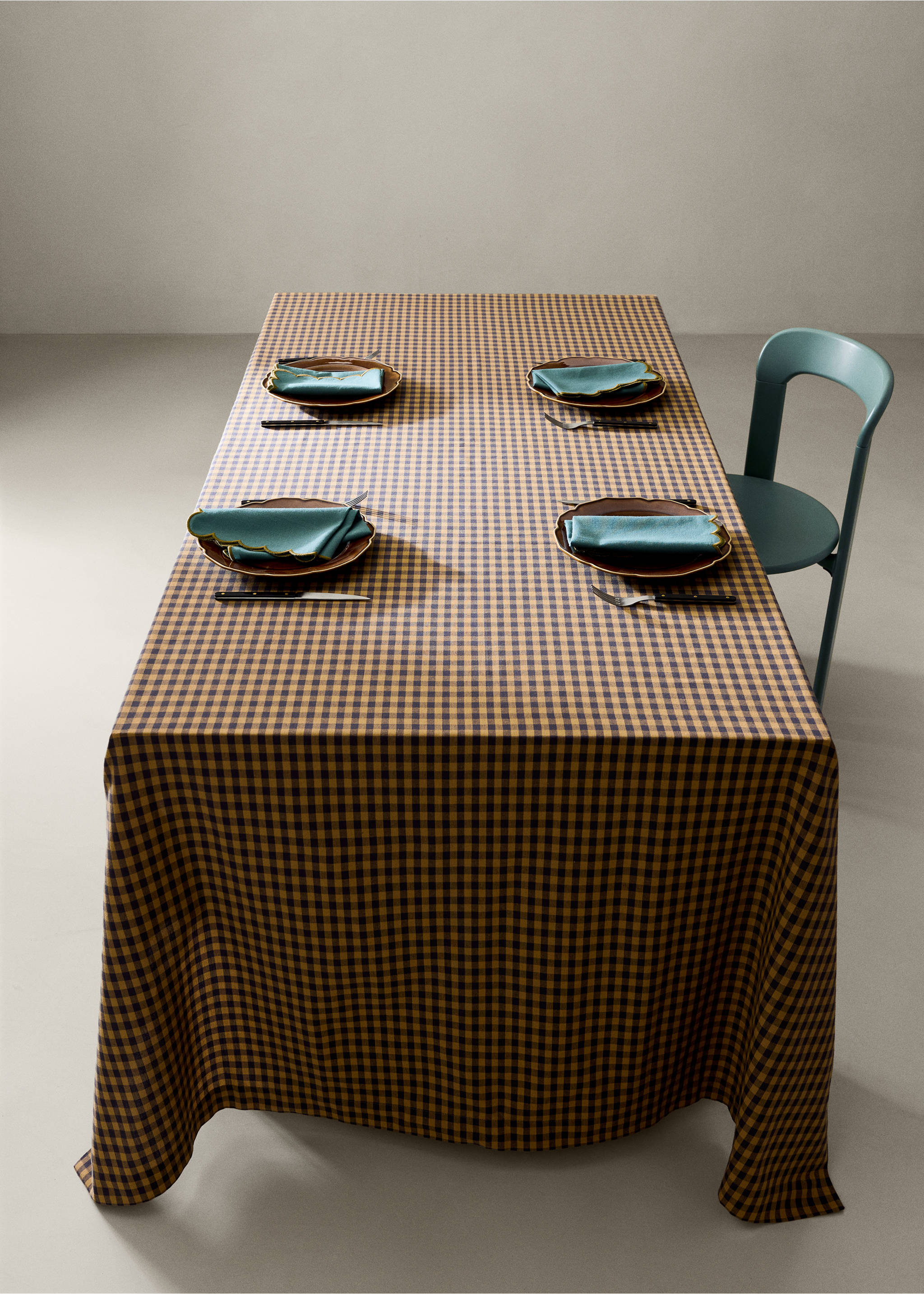 Cotton napkins (Pack of 2) - General plane, Blue. Ref: 37052556-00.