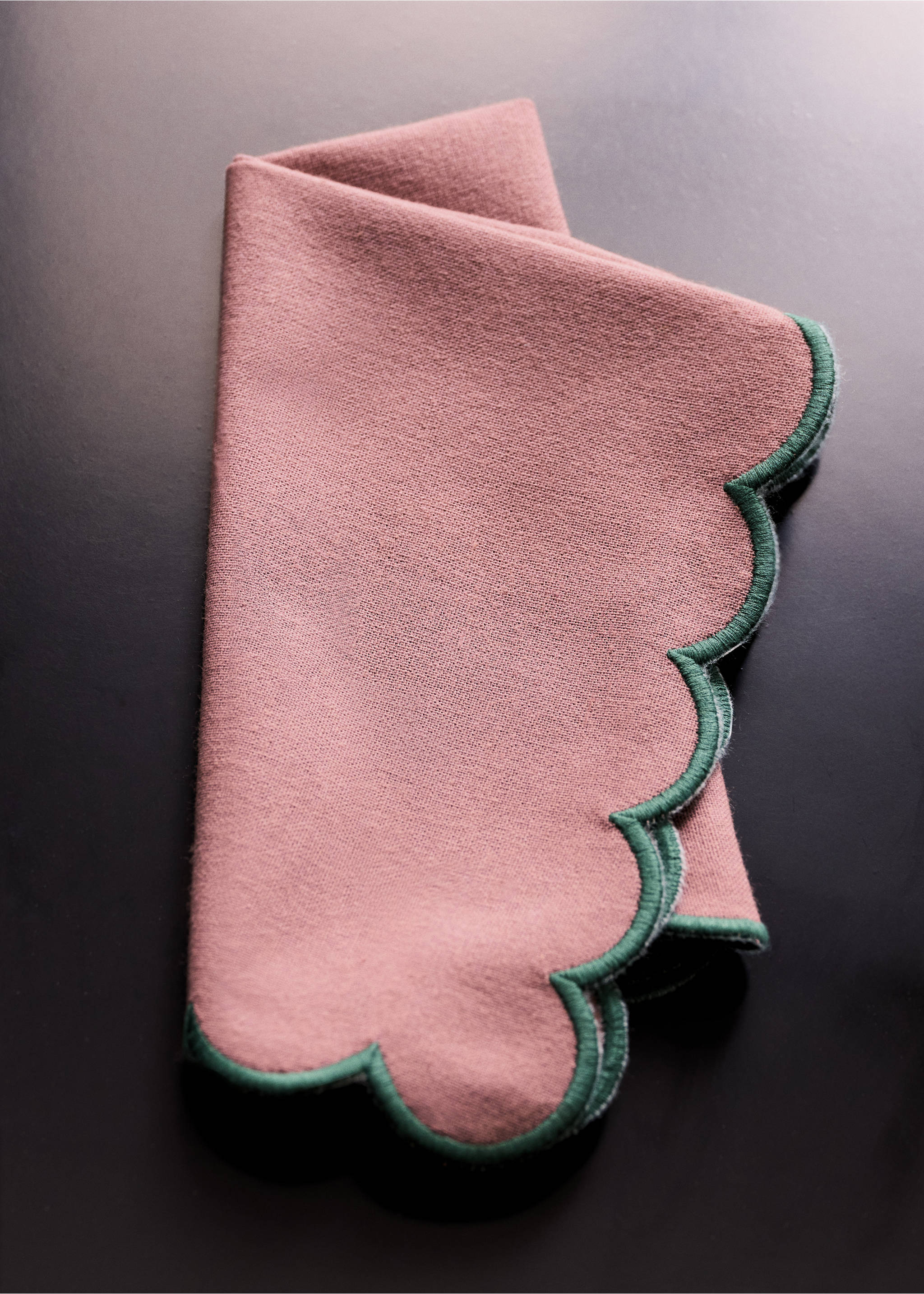 Cotton napkins (Pack of 2) - General plane, Pink. Ref: 37052556-00.