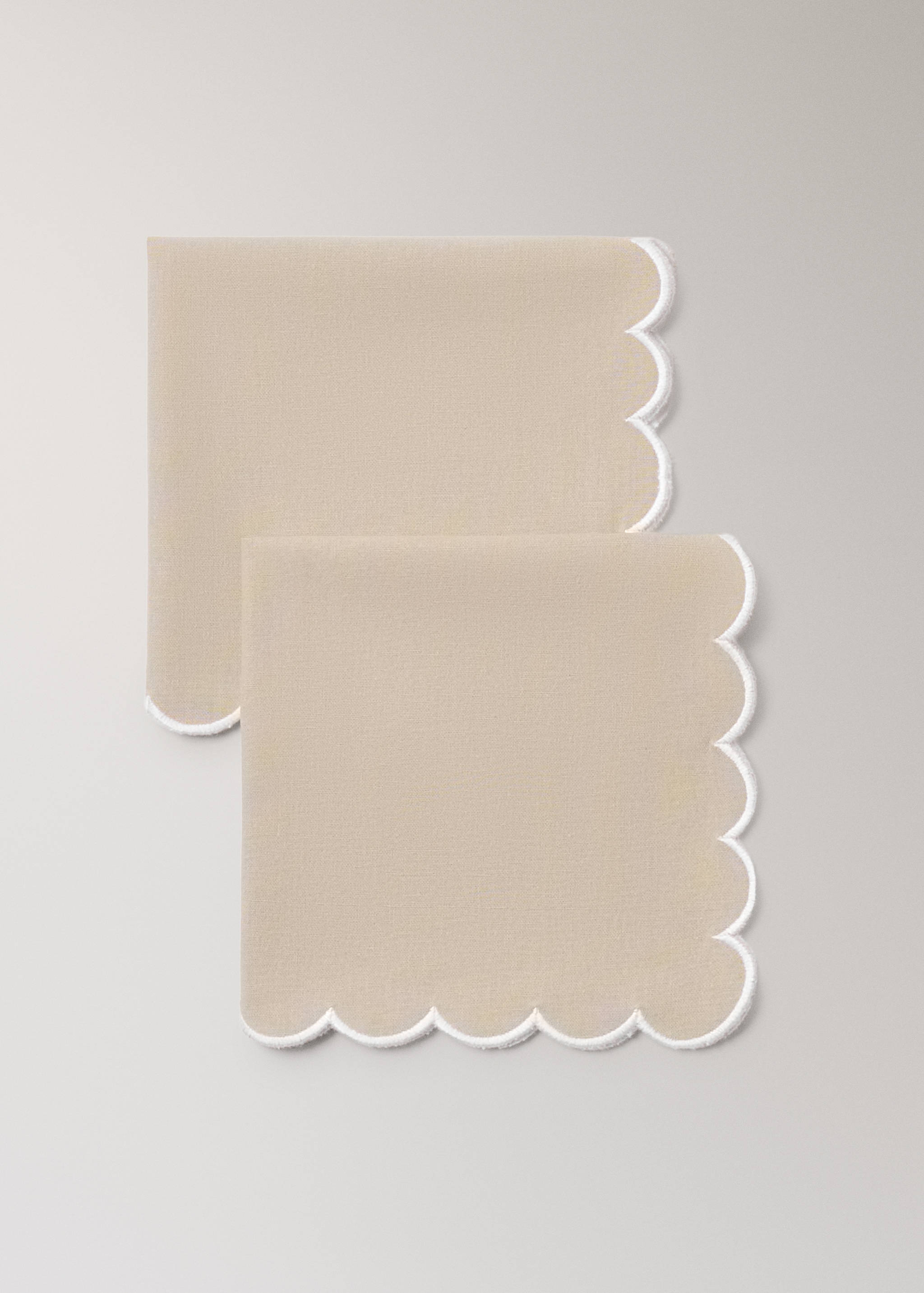 Lot de 2 serviettes de table coton - Détail de l'article 1