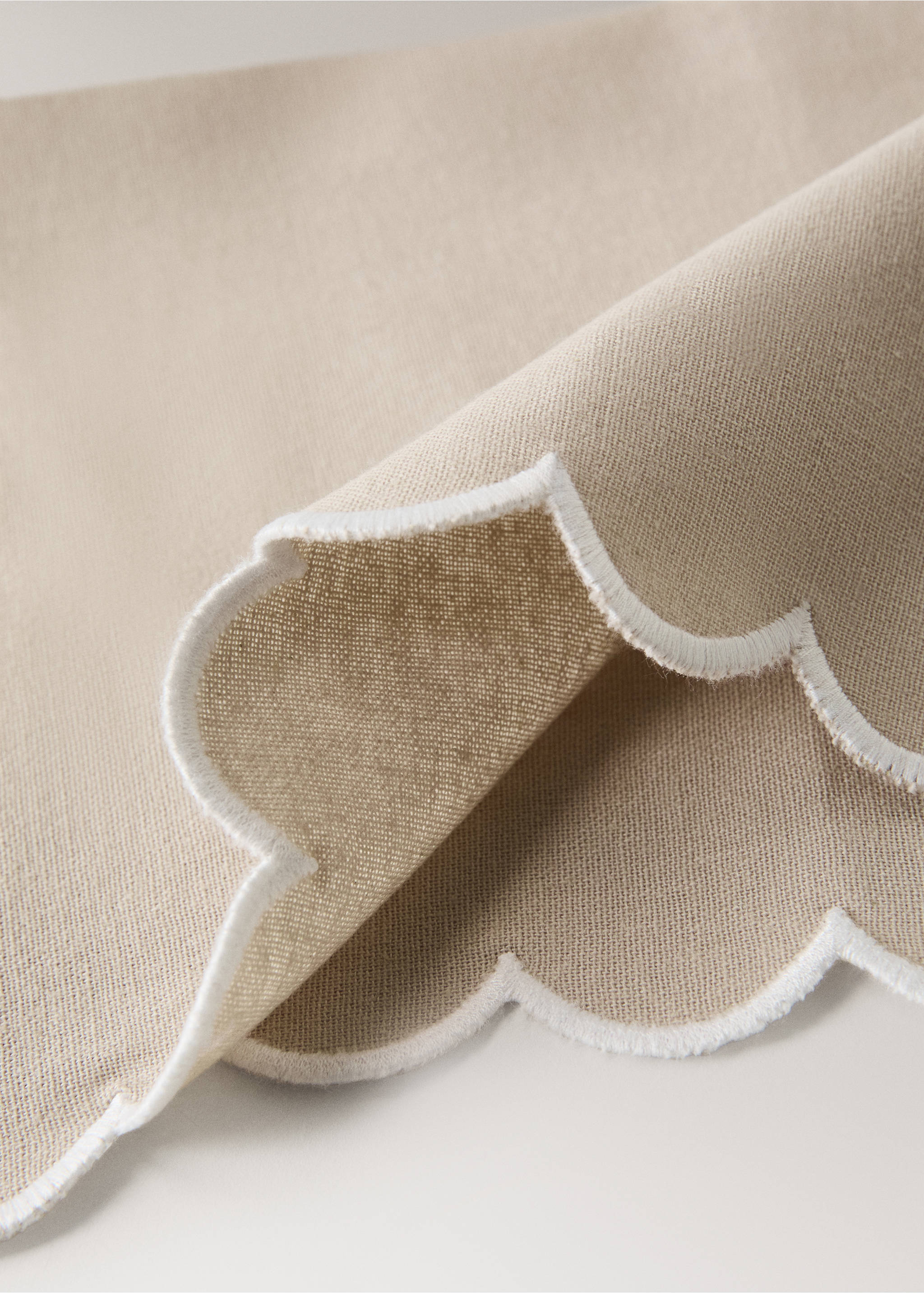 Cotton napkins (Pack of 2) - Details of the article 2, Light/Pastel Brown. Ref: 37052556-00.