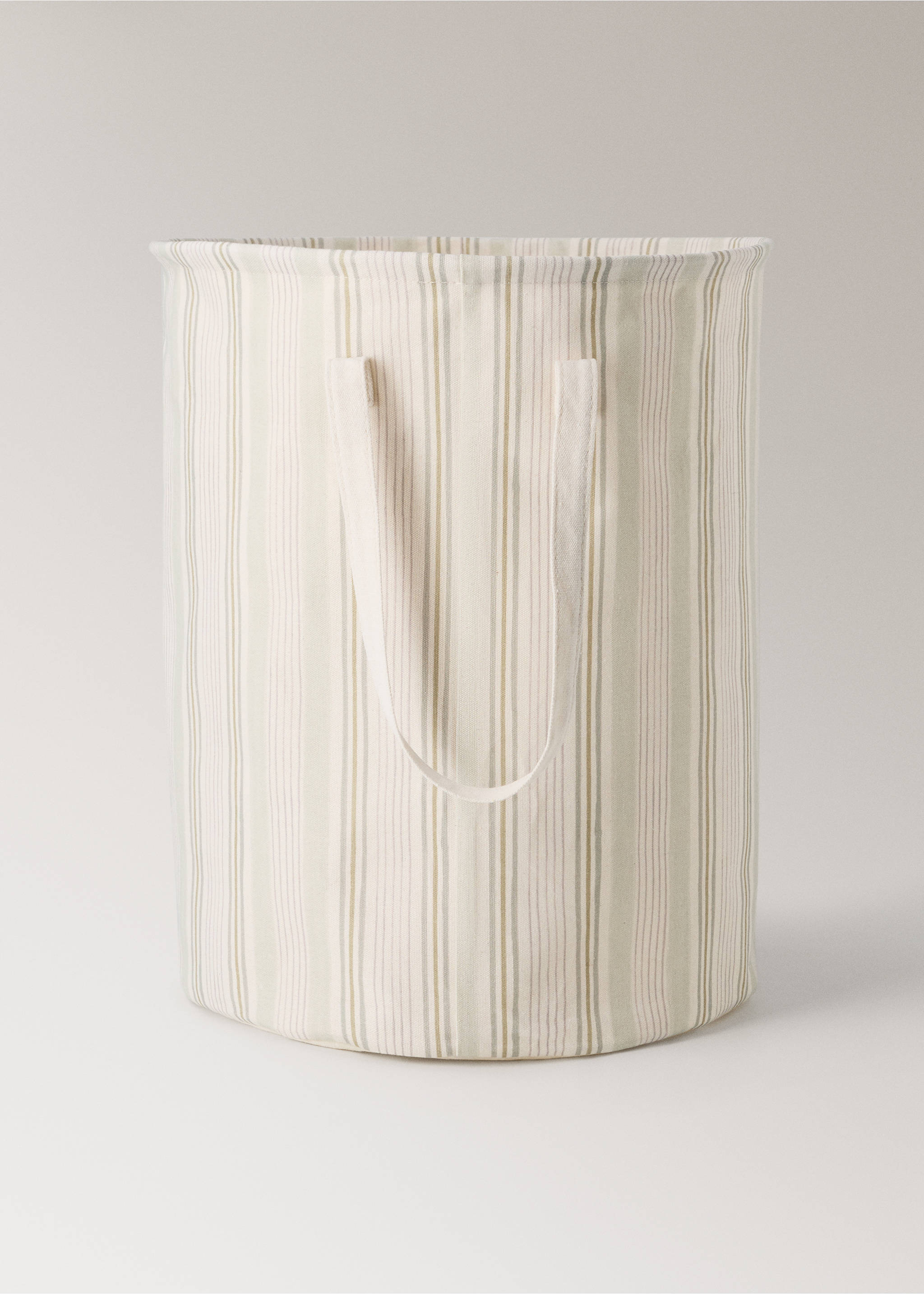 100% cotton multi-stripe basket - Article without model, Russet. Ref: 37052558-00.