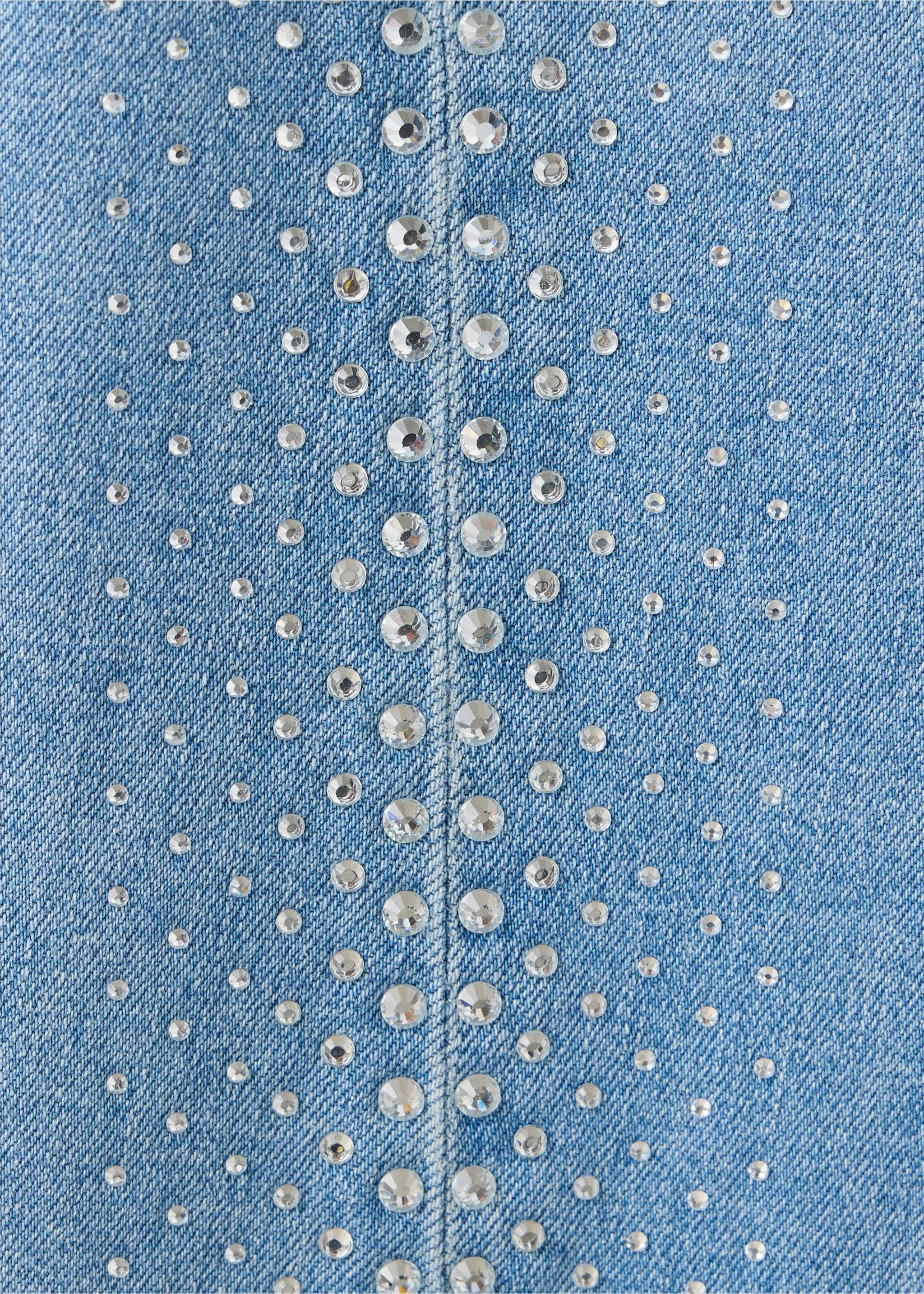 Jean wide leg brillant - Détail de l'article 8, Bleu moyen. Ref: 37052559-00.