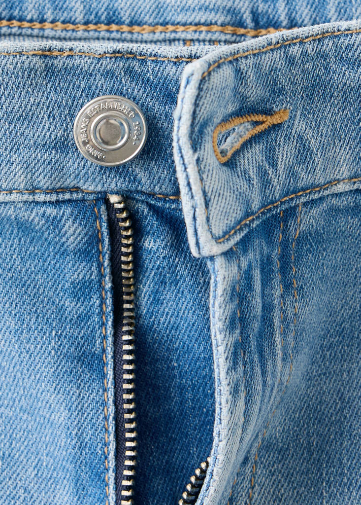Shiny wide-leg jeans — Medium Blue