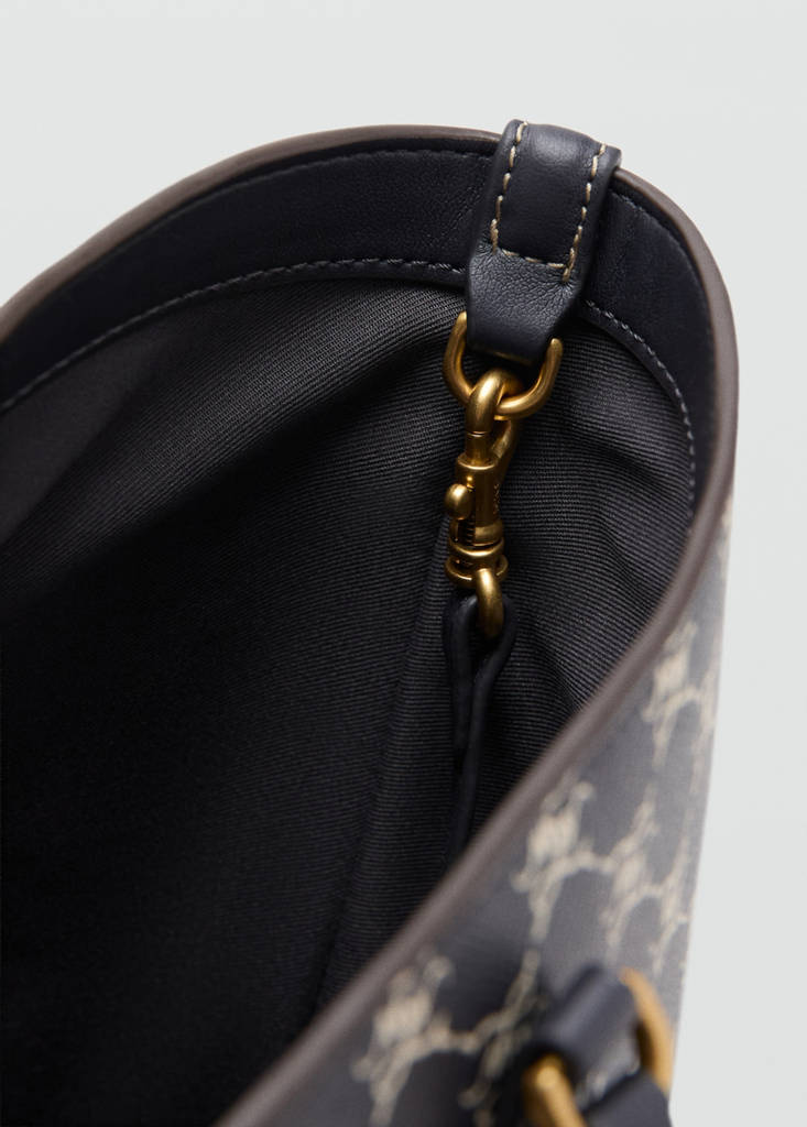 Shopper bag with printed logo — Navy