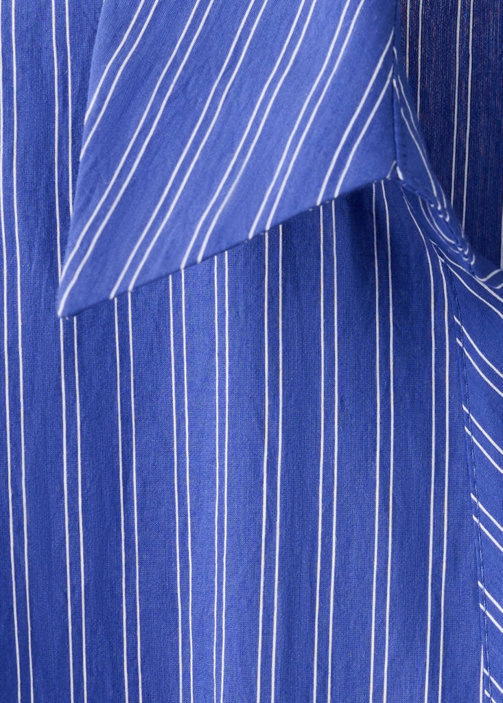 Striped shirt dress — Blue