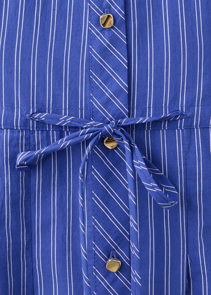 Striped shirt dress — Blue