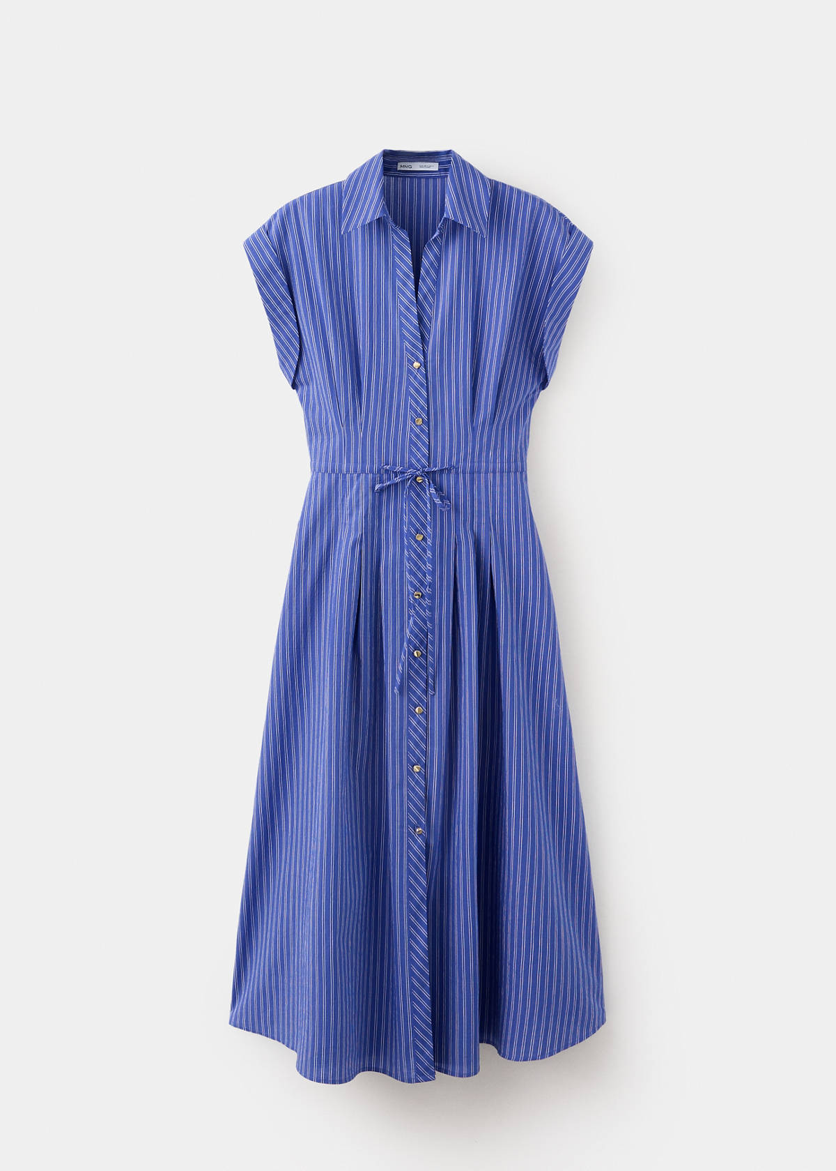 Striped shirt dress — Blue