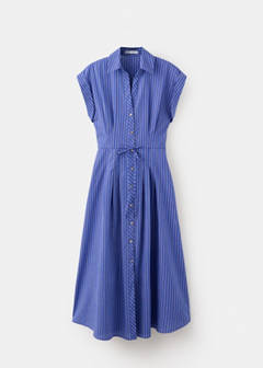 Striped shirt dress — Blue 1