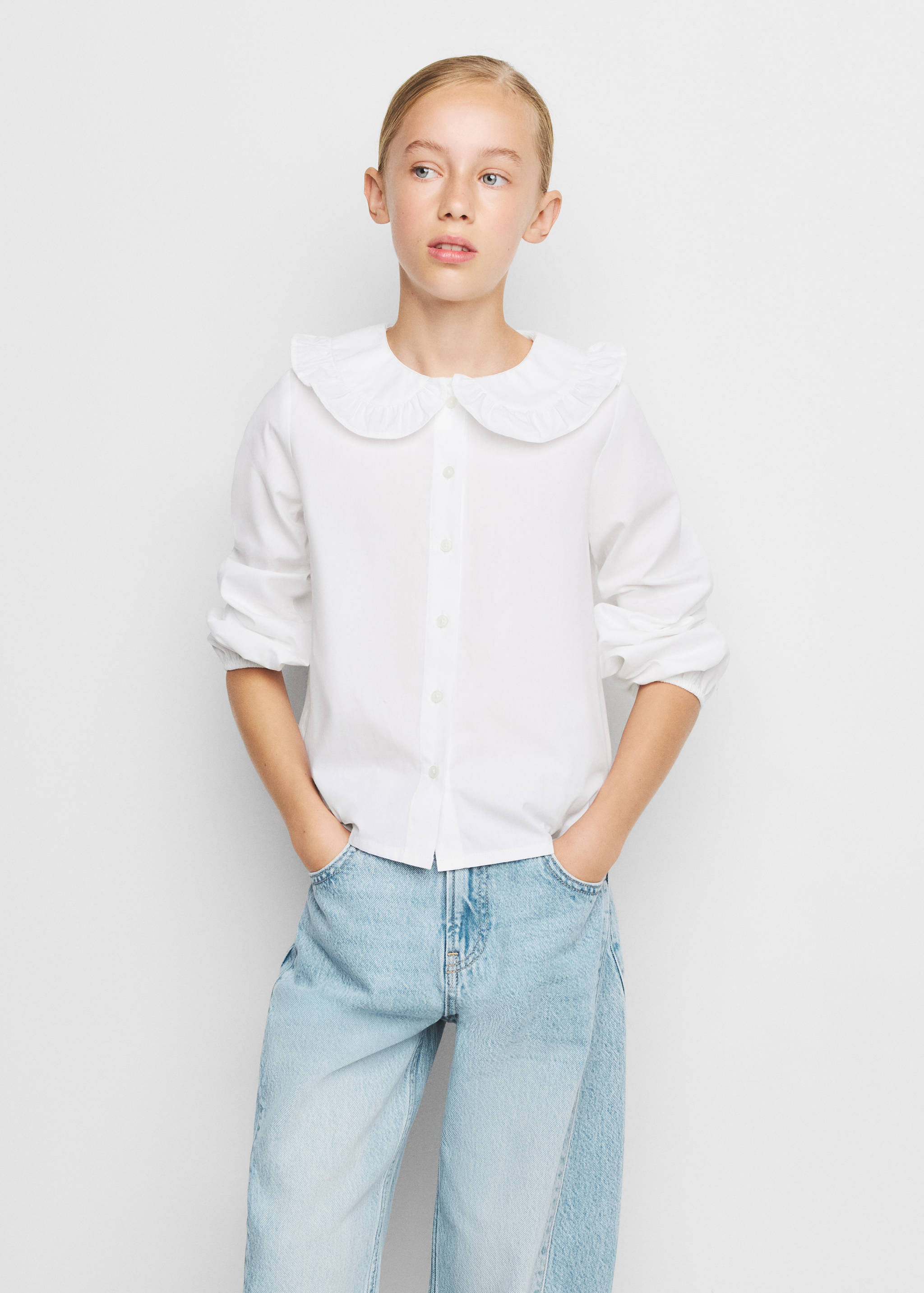 Double baby-collar shirt - Medium plane