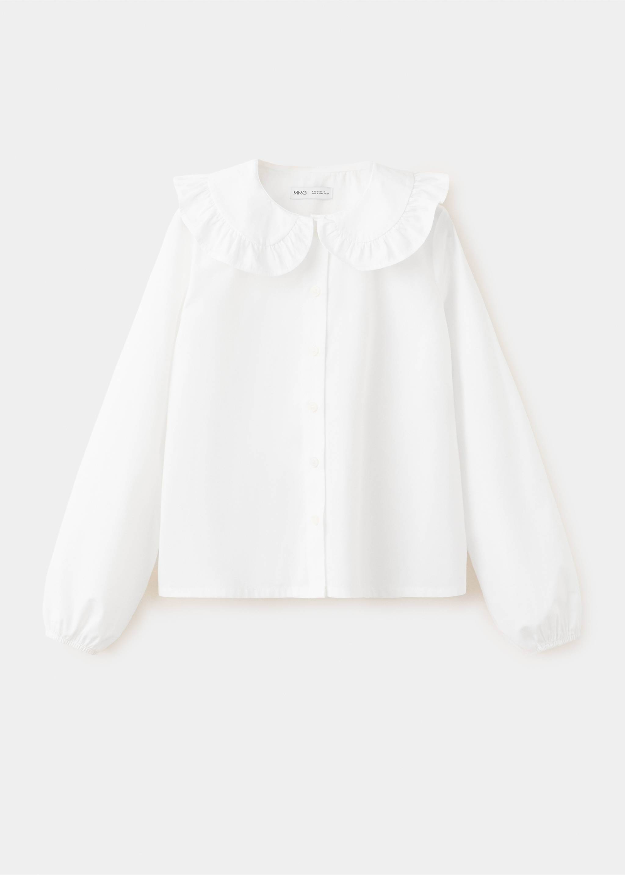 Double baby-collar shirt - Article without model, White. Ref: 37052890-00.