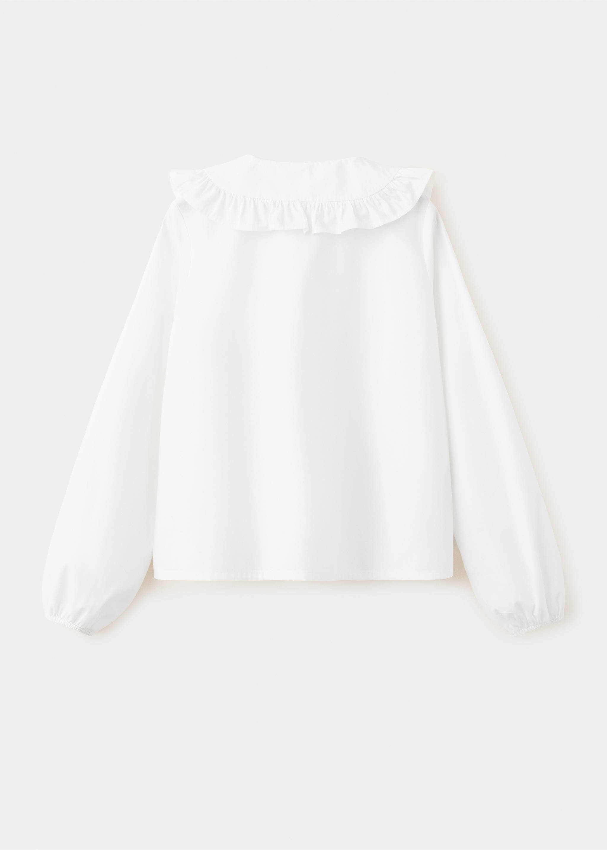 Double baby-collar shirt - Reverse of the article, White. Ref: 37052890-00.