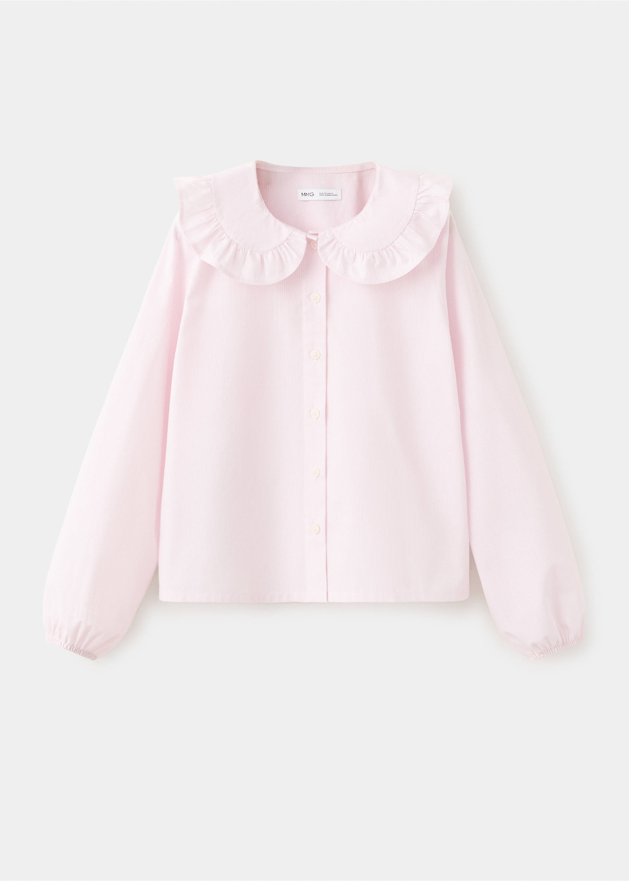 Double baby-collar shirt - Article without model, Pink. Ref: 37052890-00.