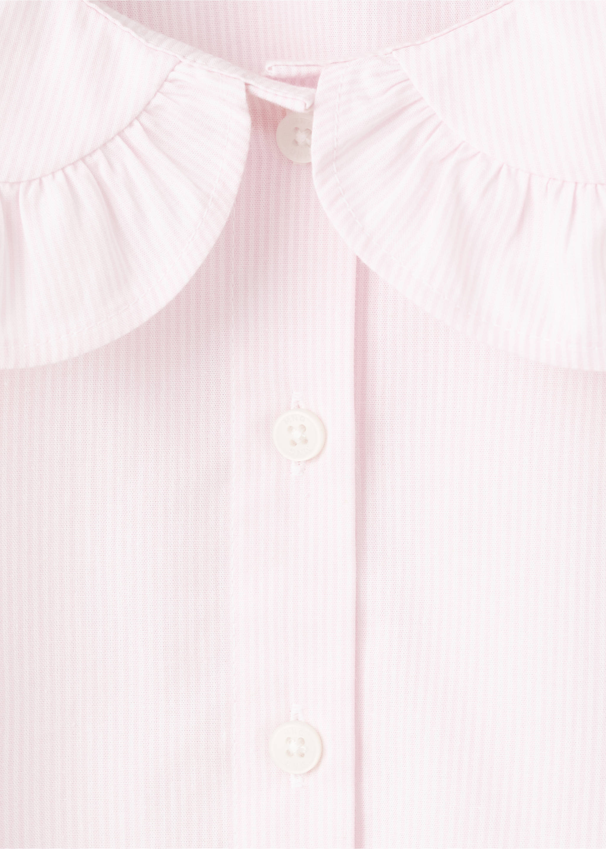 Double baby-collar shirt - Details of the article 8, Pink. Ref: 37052890-00.