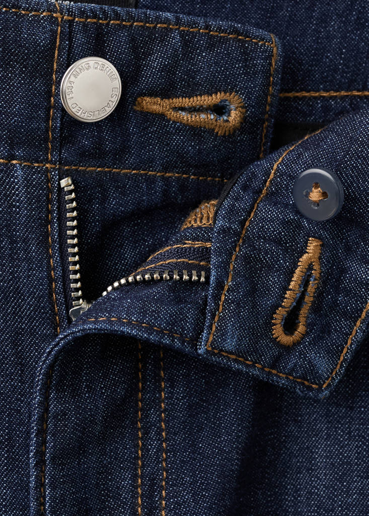 Wide leg rinse-wash jeans — Open Blue