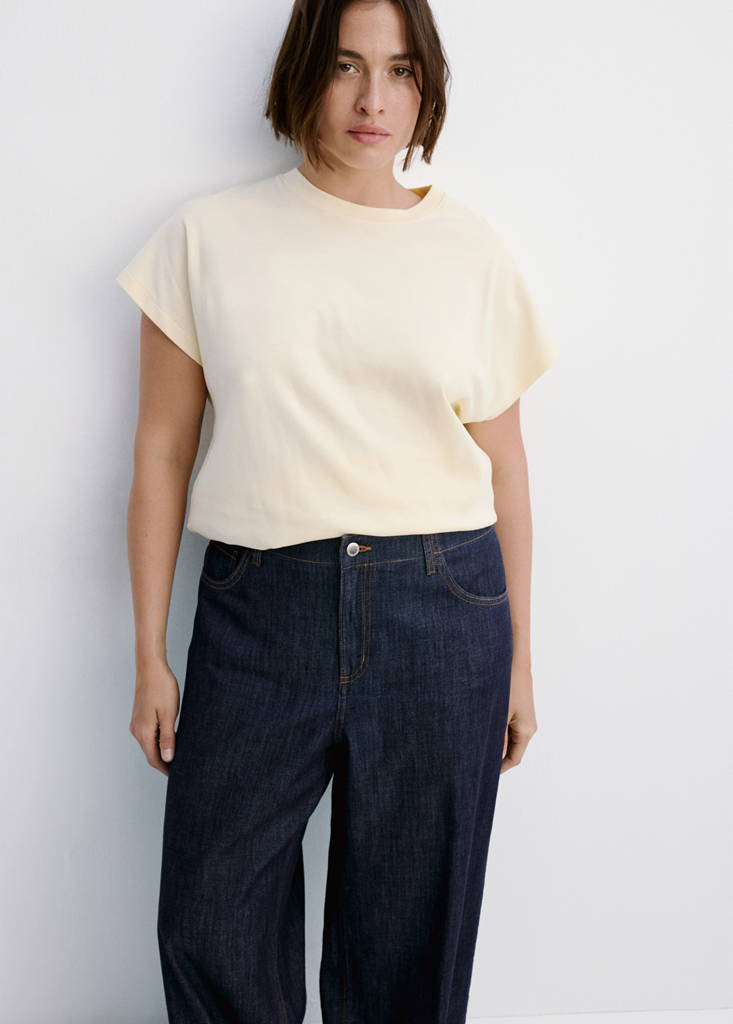 Wide leg rinse-wash jeans — Open Blue