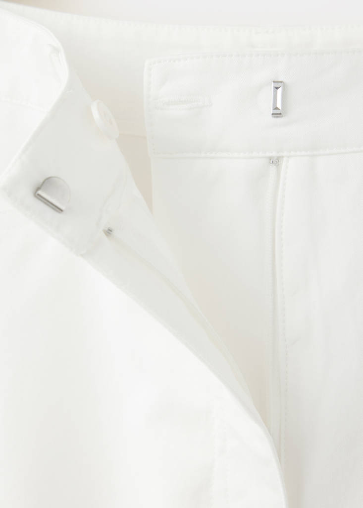 High-waisted balloon trousers — White
