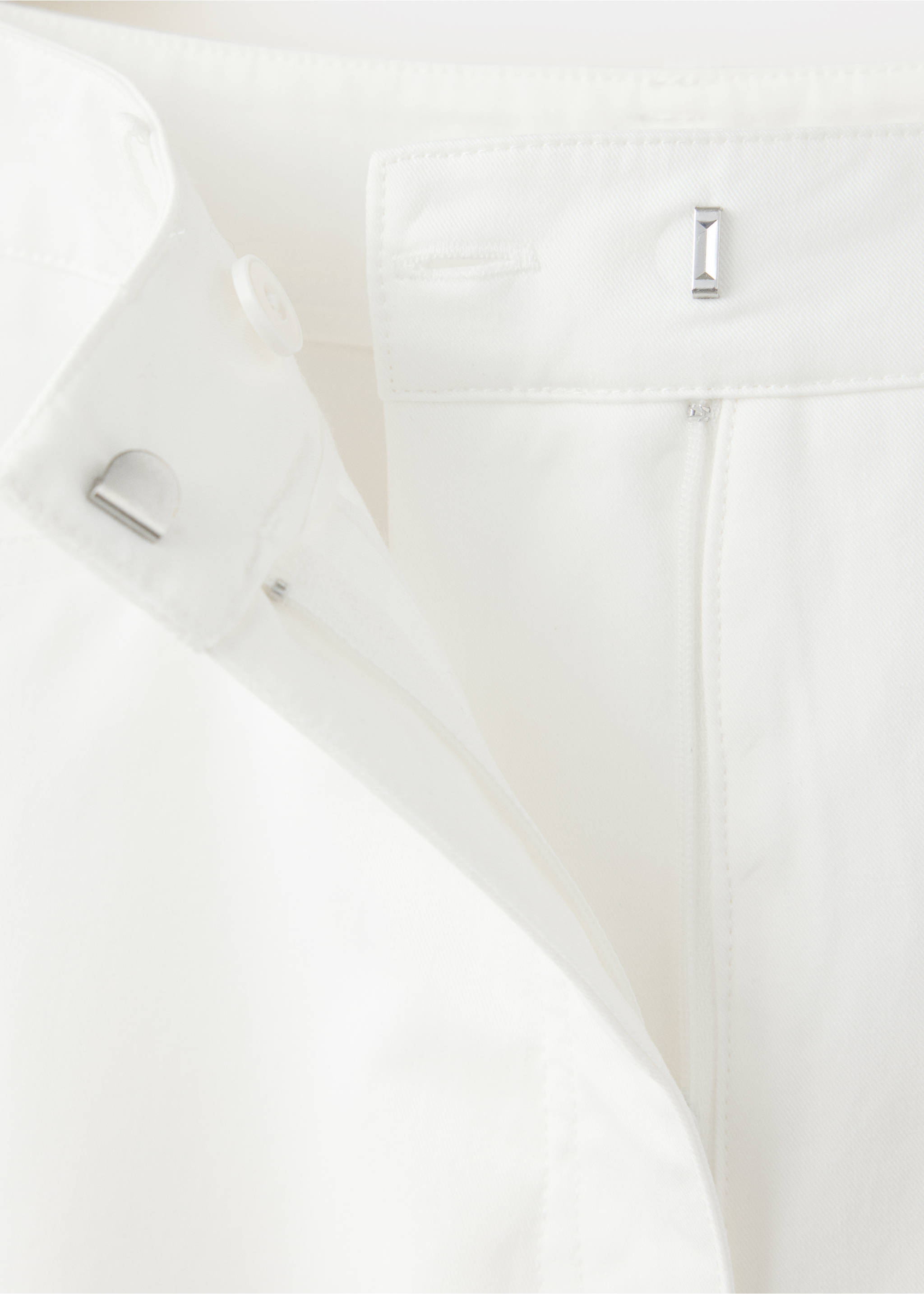 High-waisted balloon trousers - Details of the article 0, White. Ref: 37052896-00.