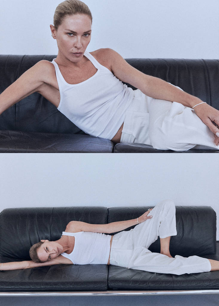 High-waisted balloon trousers — White