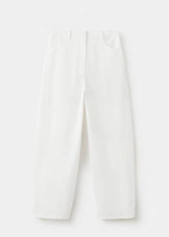 High-waisted balloon trousers — White 5