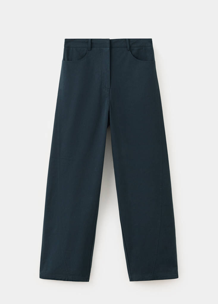 High-waisted balloon trousers — Navy