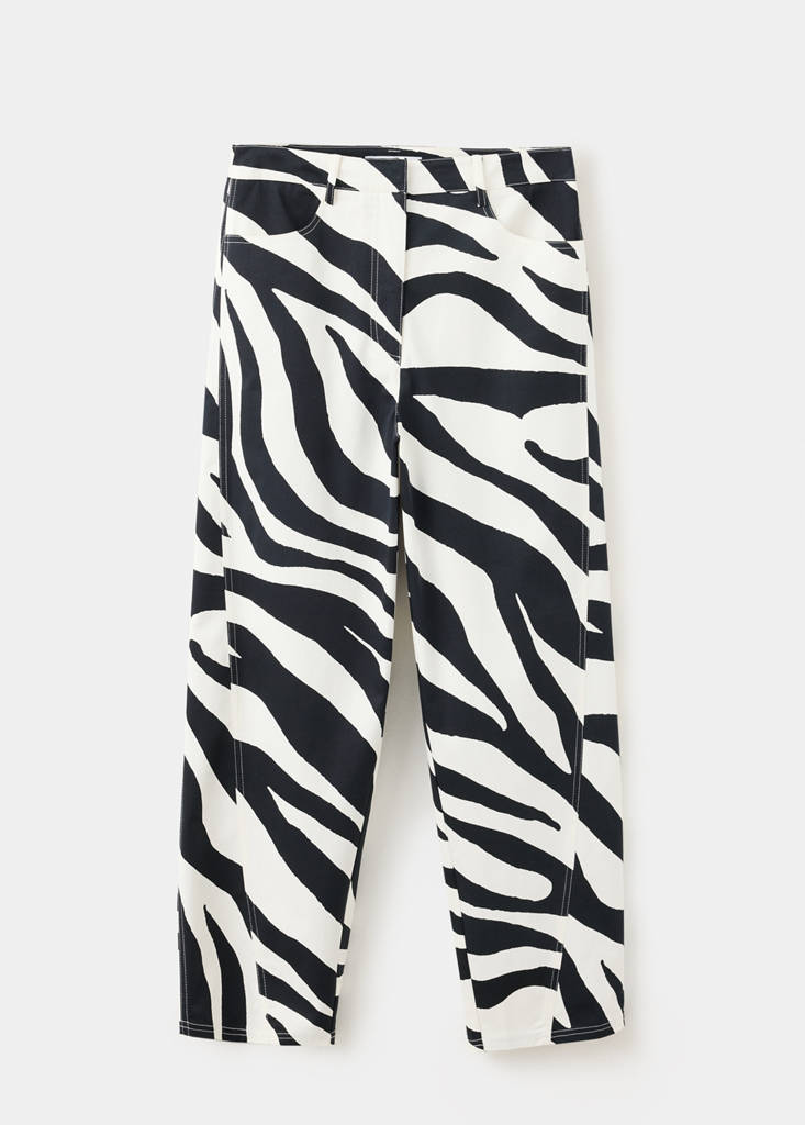 High-waisted balloon trousers — Black